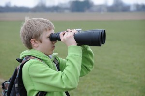 binoculars looking ahead